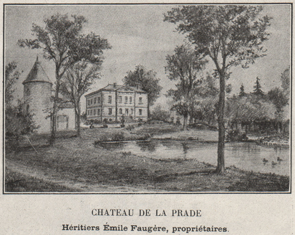 GRAVES. SAINT-MÉDARD-D'EYRANS. Chateau de la Prade. Faugères. SMALL 1908 print